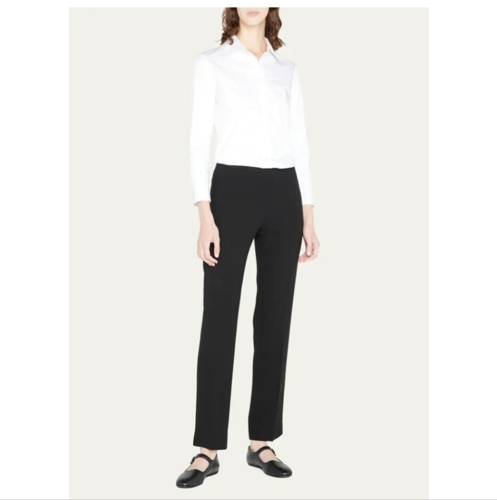Lafayette 148 Finesse Crepe Bleecker Pants in Black Size 6 New‎ condition - Picture 2 of 10
